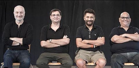 Anupam Kher, Rumi Jaffery, Vivek Agnihotri, Satish Kaushik- respectively (Photo | Instagram)