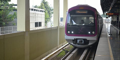 Metro trains in Bengaluru are being sanitized and trials runs are on as they get ready to resume services on 7th September. (Photo| Meghana Sastry, EPS)