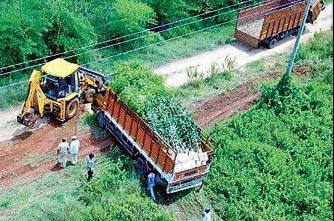 A parcel of the encroached land that was recovered by the government