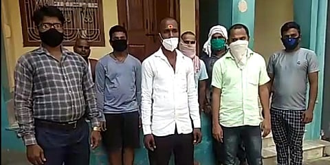 Ravi Deva (in white shirt) with members of Deva Blood Donors. (Photo| EPS)