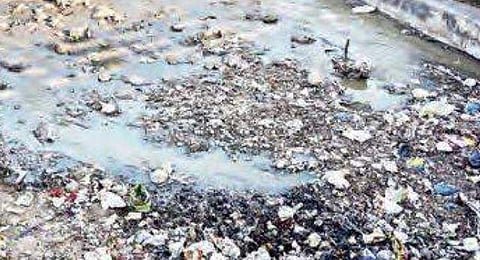Sewage water gets mixed with Musi river in Hyderabad. (File photo| | R Satish Babu, EPS)