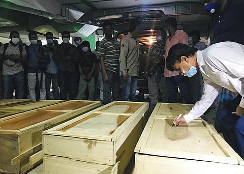 An underground gas pipeline near a mosque exploded during evening prayers outside the capital of Bangladesh. (Photo | AP)