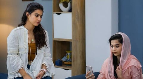 Kajol with Mithila Palkar in a still from 'Tribhanga'  (Photo | YouTube Screengrab)