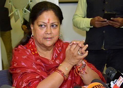 Rajasthan's former CM Vasundhara Raje (File Photo | PTI)