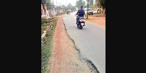 The road through Railway Colony which will be four-laned.