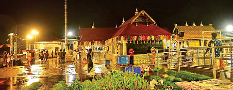 Sabarimala Sannidhanam decorated with flowers on Wednesday ahead of the Makaravilakku festival | Shaji Vettip ura m