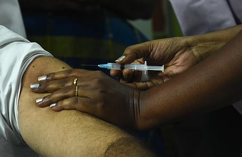 The vaccine drive was launched on Saturday.  (Photo | Ashwin Prasath, EPS)