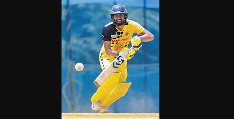 N Jagadeesan hit an unbeaten 78 against Hyderabad on Saturday
