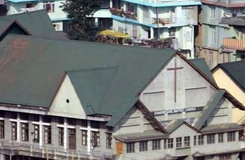 The Chakhesang Baptist Church in Kohima (Photo | Twitter/ @WeTheNagas)
