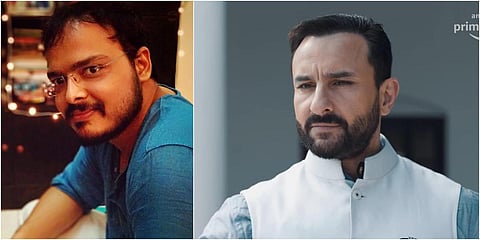 Writer Gaurav Solanki (L) and a still from 'Tandav'. (Photo| Facebook and YouTube screengrab)