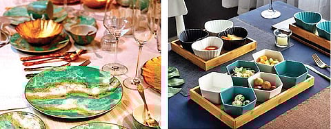 Besides the elegant serveware, her beautiful garden accessories such as planters, metal plant holders and hanging pots add a touch of natural luxury to your home. 