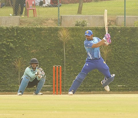 33-year-old Aniruddha Joshi  playing for Karnataka. (Photo | Special Arrangement)