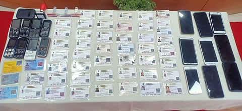 Police seized 40 fake Aadhaar cards with Junaid’s photograph under different names and other incriminating material (Photo | Special arrangement)