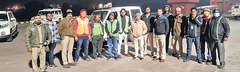 Personnel of Sundargarh Police District and RTO during an enforcement drive at Masnikani Toll Plaza | Express