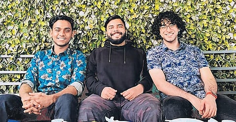 IIIT-Delhi students (From left) Srijan Jain, Royal Tomar, and Rohan Rajpal;