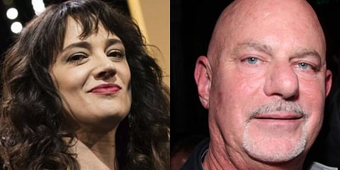 (L) Italian actor-director Asia Argento and (R) Rob Cohen (Photos | AP)