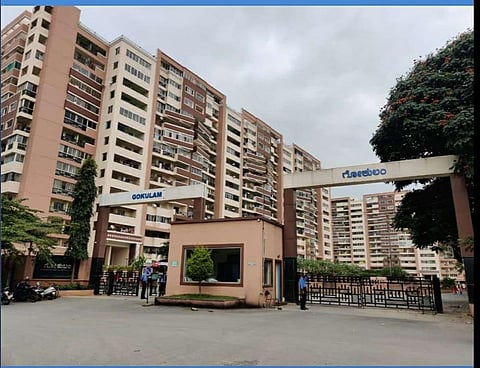 608 flats at Gokulam Apartments in Doddakallasandra in South Bengaluru await Cauvery water five years after depositing Rs 3.8 crore (Photo | Special arrangement)