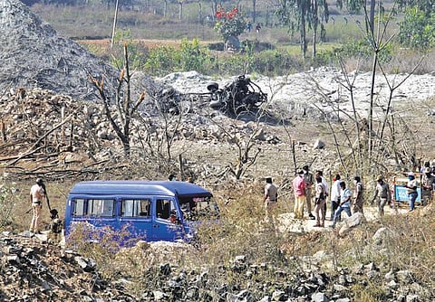 A file picture of the blast site in Shivamogga | Shimoga Nandan