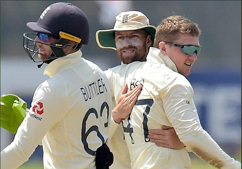 Jack Leach and Dom Bess claimed three wickets each in a wild morning session on day four and then added one more apiece after lunch. (Photo | Twitter)