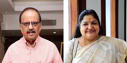 Singers SP Balasubrahmanyam (L) and KS Chithra. (File Photos | EPS)