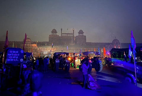 The tractor parade in Delhi was called off by farmer unions after the capital witnessed violent protests. (Photo | PTI)