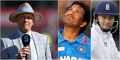 (From left) Geoffrey Boycott, Sachin Tendulkar and Joe Root (File photo| PTI)