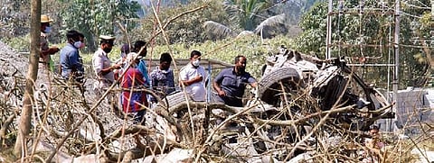 The blast site at Hunasodu near Shivamogga  | EXPRESS