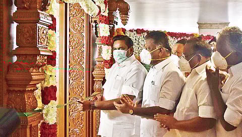 CM Edappadi K Palaniswami inaugurating Veda Nilayam as a memorial in presence of Deputy CM O Panneerselvam in Chennai on Thursday | p jawahar