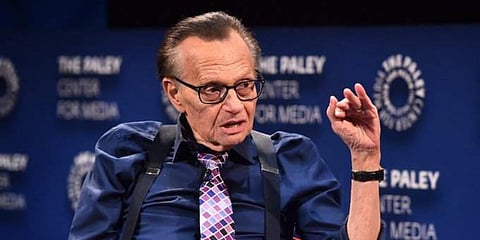 Popular American television and radio show host Larry King (Photo| Twitter)