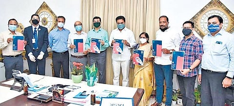 IT Minister KT Rama Rao releases the report ‘Telangana’s Year of AI - 2020 and Beyond’ in Hyderabad. (Photo | Express)