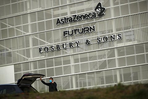 The AstraZeneca office building in Brussels, Friday, Jan. 29, 2021. (Photo | AP)