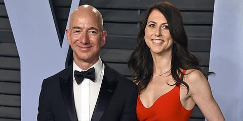 Jeff Bezos and ex-wife MacKenzie Bezos (File photo| AP)