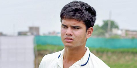 Arjun Tendulkar, son of batting great Sachin Tendulkar. (Photo | PTI)