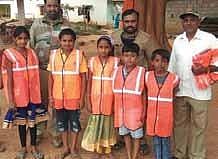 Children wear reflective jackets in Tumakuru | Express