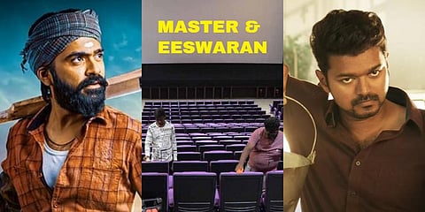 Vijay-starrer 'Master' will hit the theatres on January 13 while STR-starrer 'Eeswaran' will release the next day. (Photo | EPS and Twitter)