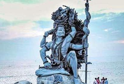 The 58-ft-tall Gangadhareshwara sculpture that was recently unveiled at Azhimala Shiva Temple near Vizhinjam