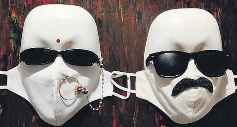 That’s how a group art exhibition of 50 artists ongoing at State Gallery of Art is solely dedicated to masks.