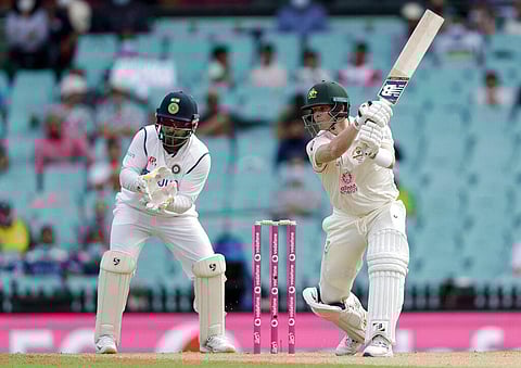 Australia's Steve Smith bats during play on day one of the third cricket test between India and Australia at the Sydney Cricket Ground. (Photo | AP)