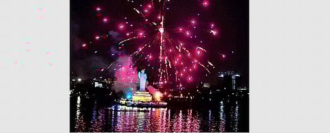 Fireworks lit up the skies over the Tank Bund during the Sunday-Funday event
