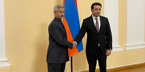 MEA S Jaishankar meeting with the Armenian president Alen Simonyan (Photo | Twitter)