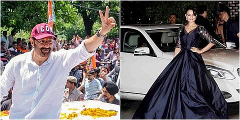 Actor-turned-politician Sunny Deol (Left) and actress Ameesha Patel. (Photos | PTI)