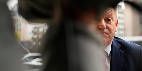 UK's Brexit negotiator Lord David Frost arrives for a lunch with European Commissioner for Inter-institutional Relations and Foresight Maros Sefcovic at EU headquarters in Brussels. (Photo | AP)