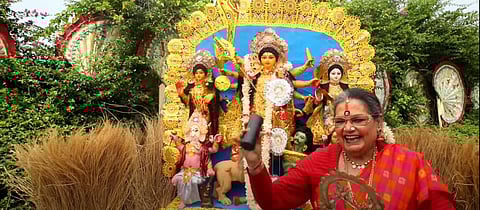 A still from 'Bhoi Ma Bhoiee' music video featuring Usha Uthup. (Photo | Youtube screengrab)