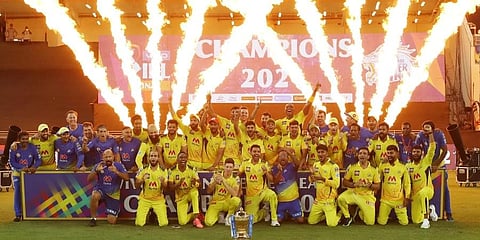 Chennai Super Kings are crowned champions of the Vivo Indian Premier League 2021. (Photo | Sportzpics for IPL)