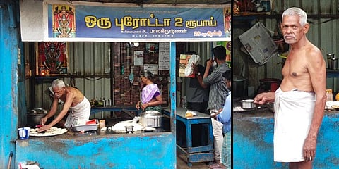 Balakrishnan and his wife Lakshmi run an eatery that sells parottas for just Rs 2.