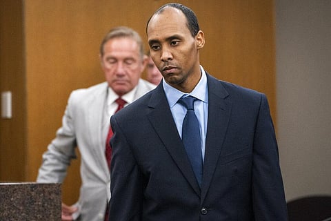 Former Minneapolis police officer Mohamed Noor walks to the podium to be sentenced at Hennepin County District Court in Minneapolis (Photo | AP)