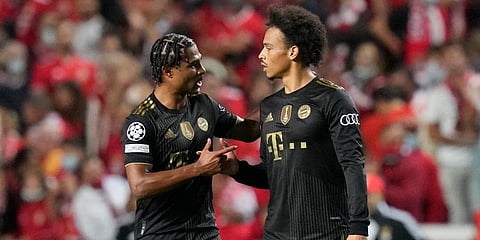 Bayern's Serge Gnabry and Leroy Sane. (Photo | AP)