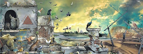 'Conference of Birds and Beasts' by Ranbir Kaleka. (Photo| EPS)