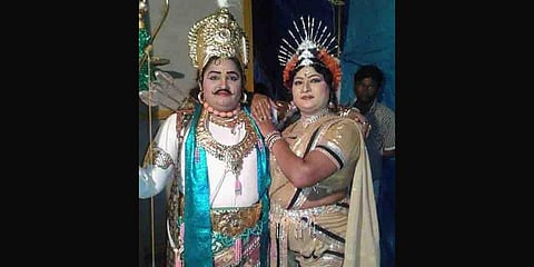 Koppara Mangadevi in a male role