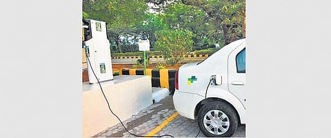 Bescom will be setting up charging infrastructure in selected RTOs across the state. Funds will be given by the transport department. 